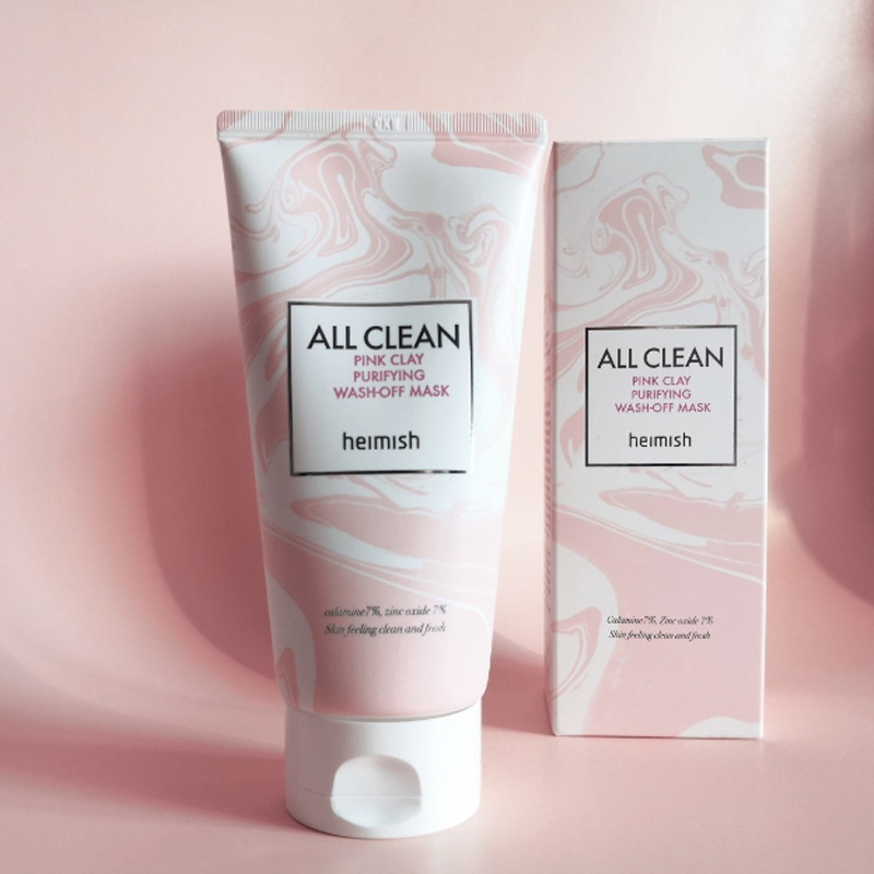heimish all clean pink clay purifying wash-off mask 150g - Image 3
