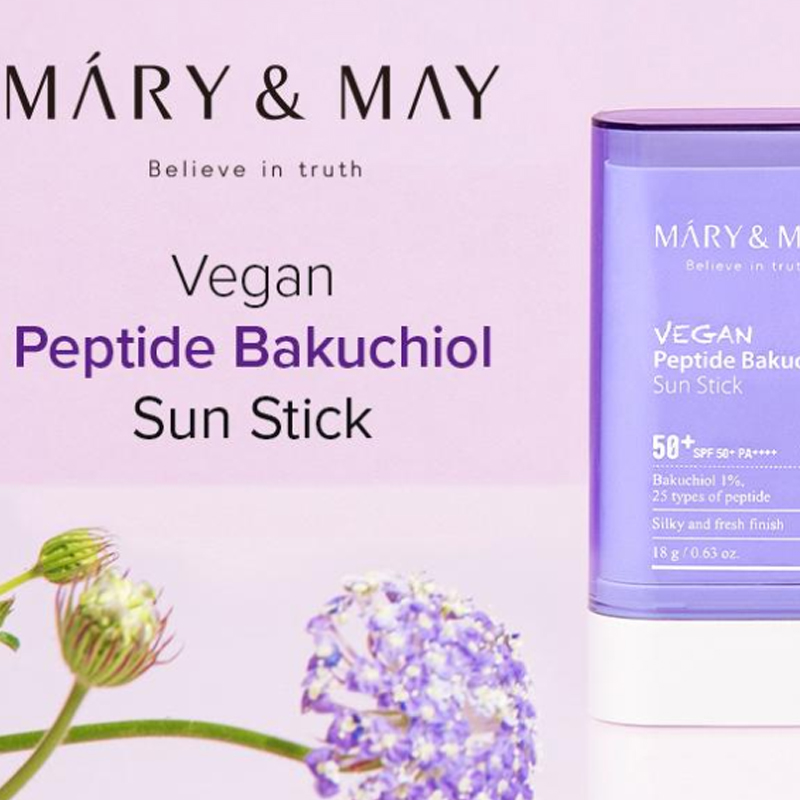 Mary&May Vegan Peptide Bakuchiol Sun Stick Spf50+ pa++++ 18G - Image 2