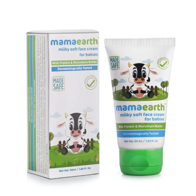 Mama Earth Milky Soft Face Cream For Babies 60g - Image 3