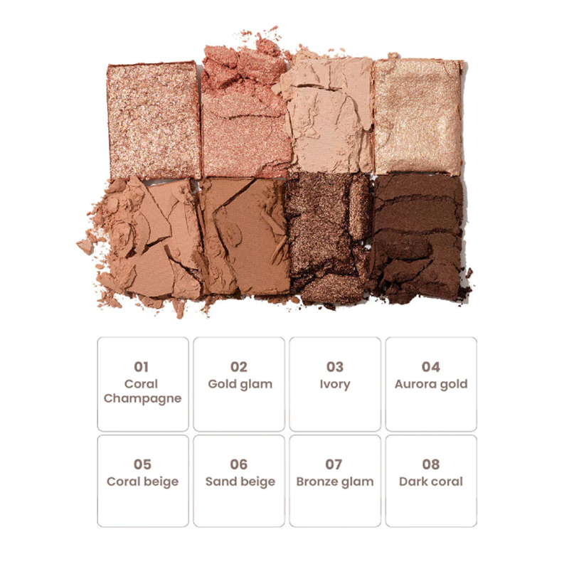 Heimish Dailism Eye Palette Nudie Coral 14G - Image 2