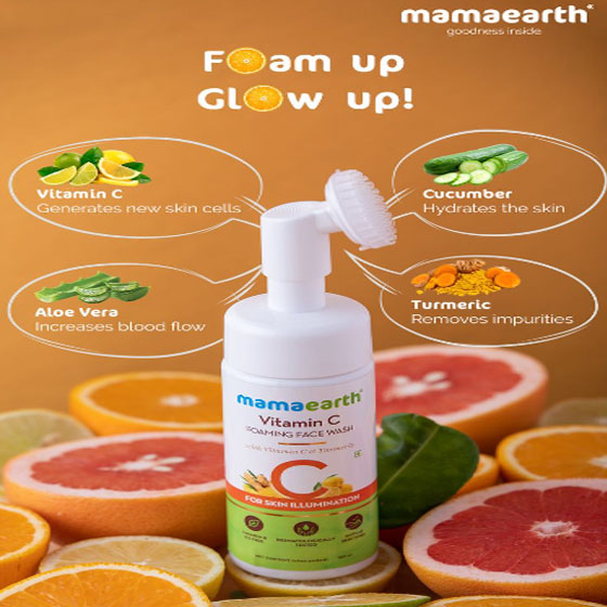 Mamaearth Vitamin C Foaming Face Wash For Skin Illumination 150ml - Image 3