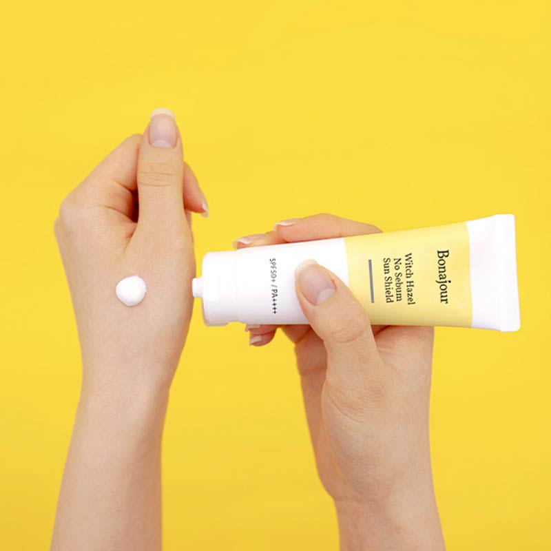 Bonajour Witch Hazel No Sebum Sun Shield 40ml (Physical Sunblock, Spf50+/pa++++) - Image 2