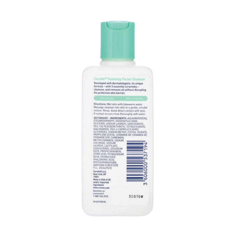Cerave Foaming Facial Cleanser – 87 ml - Image 2