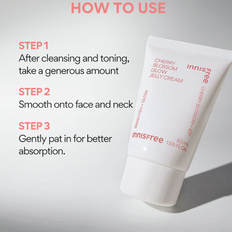 Innisfree Cherry Blossom Glow Jelly Cream 50ml - Image 3