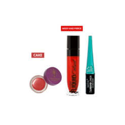 AOA Venetian Romance Creamy Blush-Cake & Technic Liquid Liner Eyeliner - Black & Wet n Wild Mega Last Liquid Catsuit Matte Lipstick - Missy and Fierce