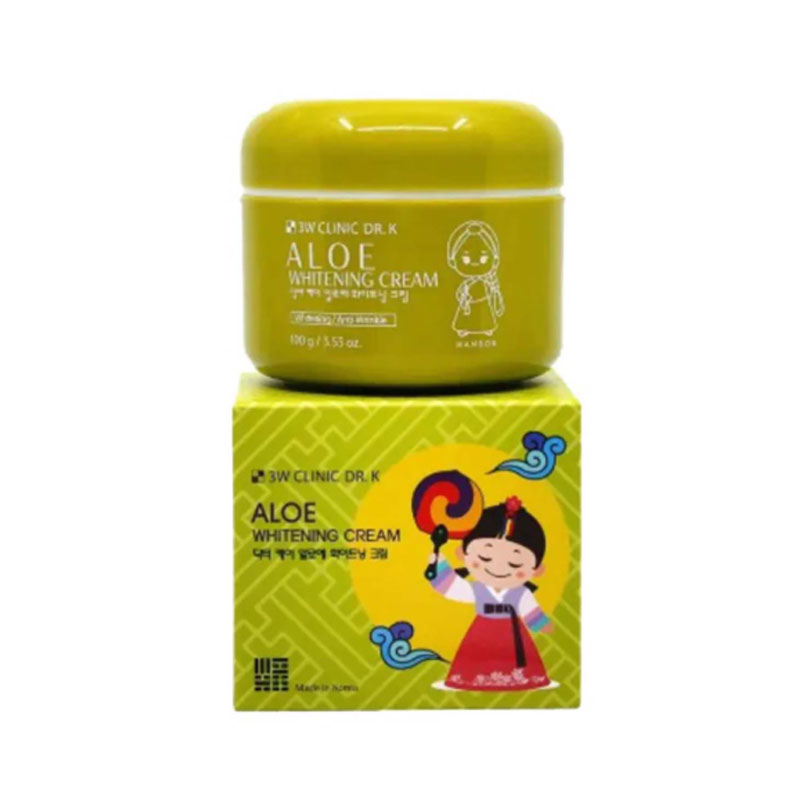 3W Clinic DR.K Aloe Whitening Cream 100g - Image 2