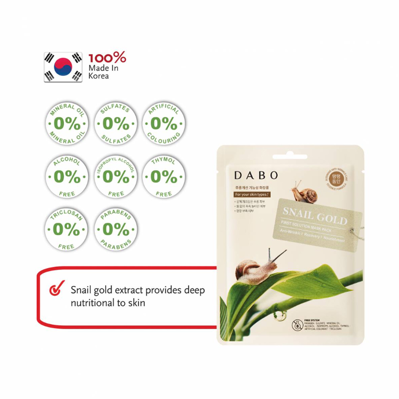 Dabo First Solution Snail Mask Pack 23g - Image 2